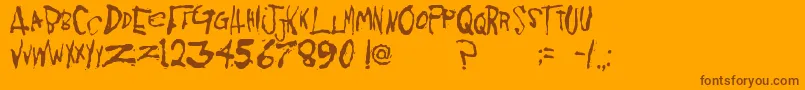 KornnetTooIt Font – Brown Fonts on Orange Background