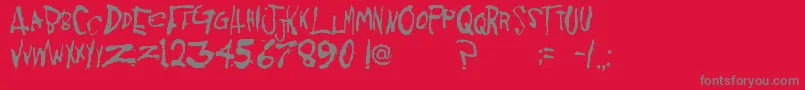 KornnetTooIt Font – Gray Fonts on Red Background