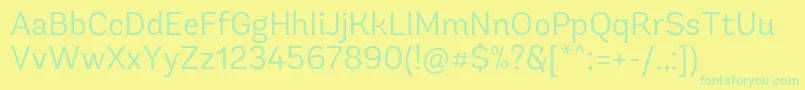 AndesW04Book Font – Green Fonts on Yellow Background