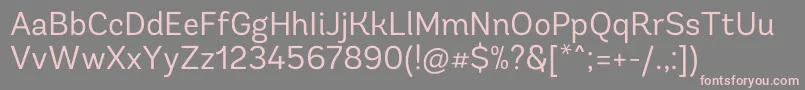 AndesW04Book Font – Pink Fonts on Gray Background