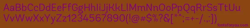 AndesW04Book Font – Purple Fonts on Brown Background