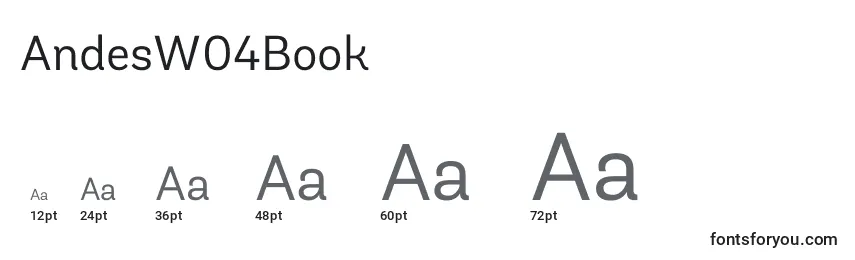 Размеры шрифта AndesW04Book