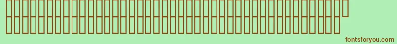Czcionka McsTopazHighSpoted – brązowe czcionki na zielonym tle