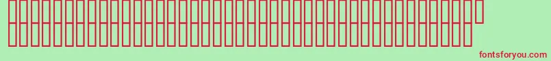 フォントMcsTopazHighSpoted – 赤い文字の緑の背景