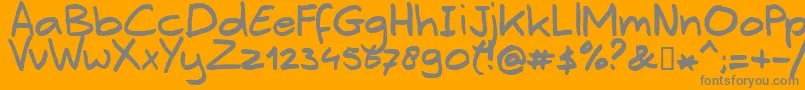 Erwin Font – Gray Fonts on Orange Background