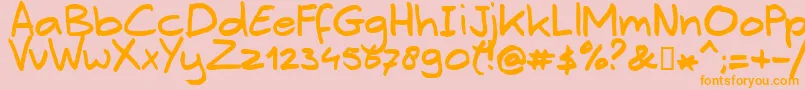 Erwin Font – Orange Fonts on Pink Background