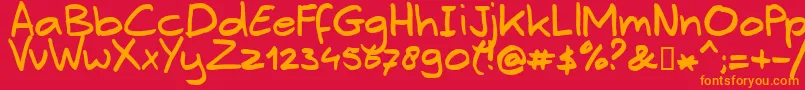 Erwin Font – Orange Fonts on Red Background