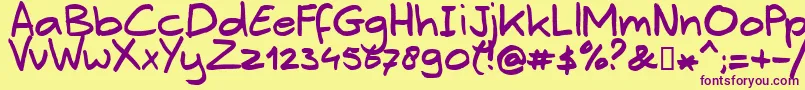 Erwin Font – Purple Fonts on Yellow Background