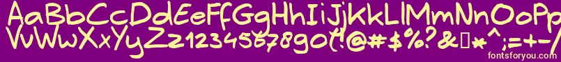 Erwin Font – Yellow Fonts on Purple Background