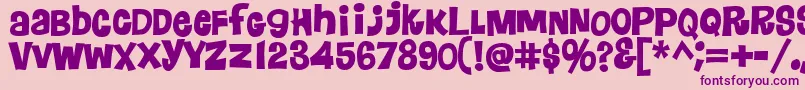 Floraless Font – Purple Fonts on Pink Background