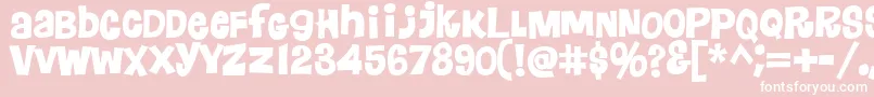 Floraless Font – White Fonts on Pink Background