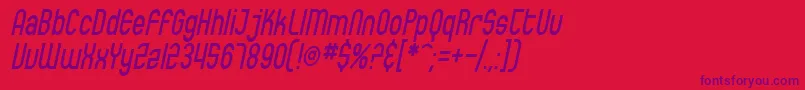 SfEccentricOpusCondensedOblique Font – Purple Fonts on Red Background