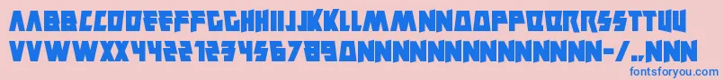 Savantism Font – Blue Fonts on Pink Background