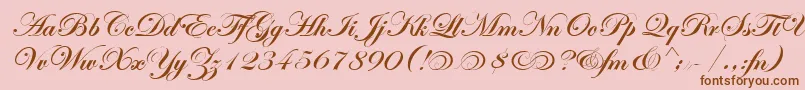 EdwardianScrAltItcTtBold Font – Brown Fonts on Pink Background