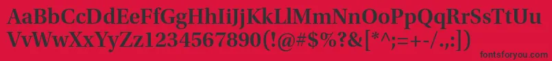 UtopiastdSemiboldsubh Font – Black Fonts on Red Background