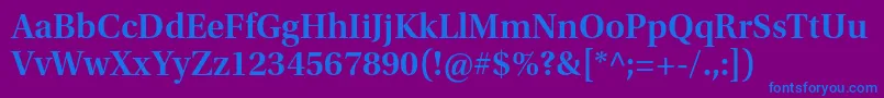 UtopiastdSemiboldsubh Font – Blue Fonts on Purple Background