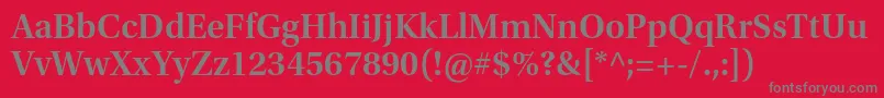 UtopiastdSemiboldsubh Font – Gray Fonts on Red Background