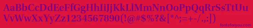 UtopiastdSemiboldsubh-Schriftart – Violette Schriften auf rotem Hintergrund
