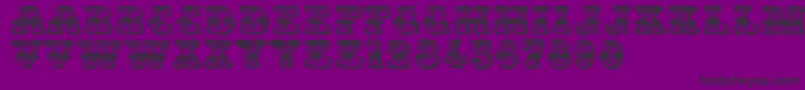Romantiques Font – Black Fonts on Purple Background
