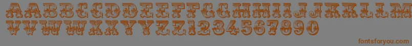 Romantiques Font – Brown Fonts on Gray Background