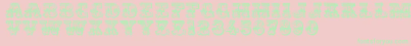 Romantiques Font – Green Fonts on Pink Background