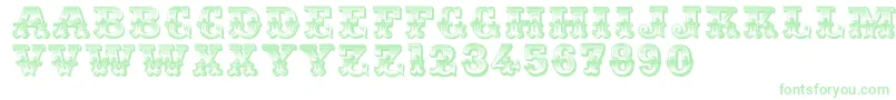Romantiques Font – Green Fonts on White Background