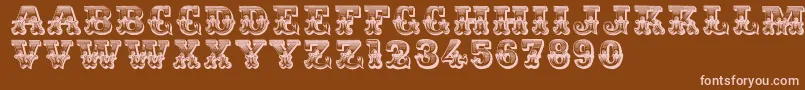Romantiques Font – Pink Fonts on Brown Background