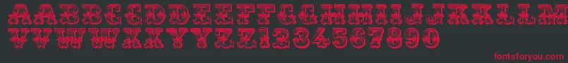 Romantiques Font – Red Fonts on Black Background
