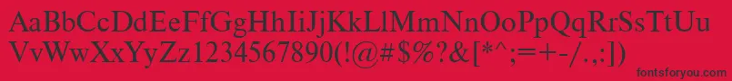TensecRegular Font – Black Fonts on Red Background