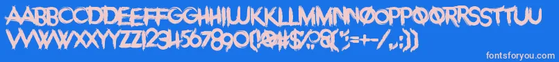 OverdoseSunrise Font – Pink Fonts on Blue Background