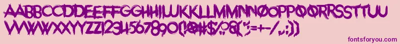 OverdoseSunrise Font – Purple Fonts on Pink Background