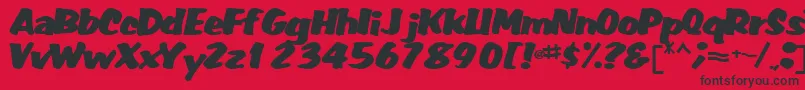 Fatbackplus14Bold Font – Black Fonts on Red Background