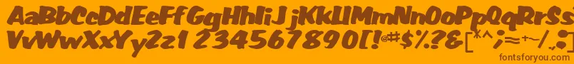 Fatbackplus14Bold Font – Brown Fonts on Orange Background