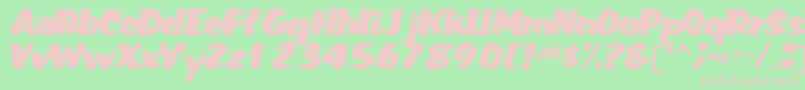Fatbackplus14Bold Font – Pink Fonts on Green Background