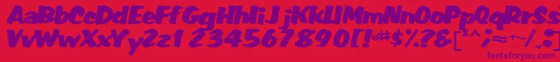 Fatbackplus14Bold Font – Purple Fonts on Red Background