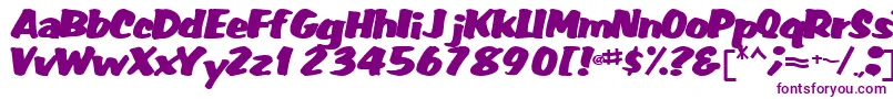 Fatbackplus14Bold-fontti – violetit fontit valkoisella taustalla
