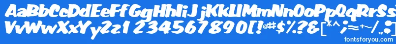 Fatbackplus14Bold Font – White Fonts on Blue Background
