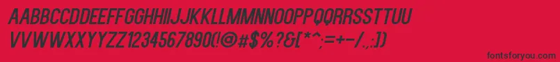 KenzoRegularItalic Font – Black Fonts on Red Background