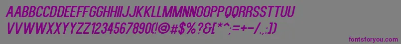 KenzoRegularItalic Font – Purple Fonts on Gray Background
