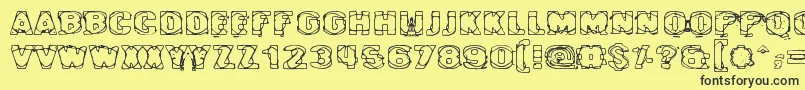 Cyberye Font – Black Fonts on Yellow Background