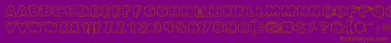 Czcionka Cyberye – brązowe czcionki na fioletowym tle
