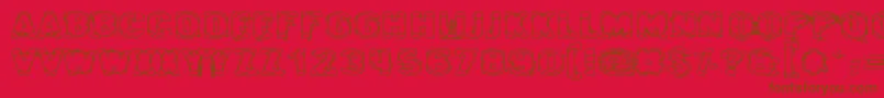 Cyberye Font – Brown Fonts on Red Background