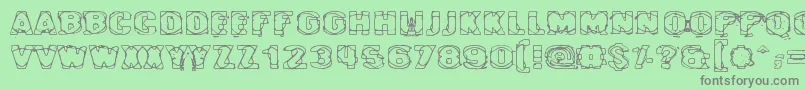 Cyberye Font – Gray Fonts on Green Background