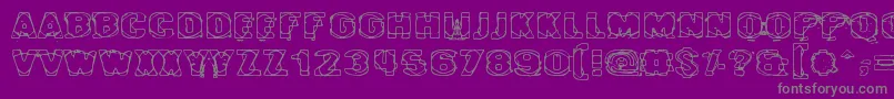 Cyberye Font – Gray Fonts on Purple Background