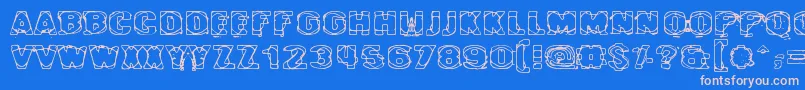 Cyberye Font – Pink Fonts on Blue Background