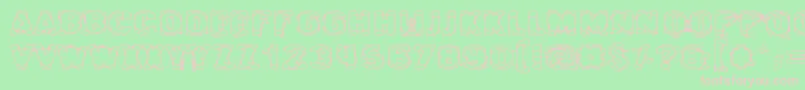 Cyberye Font – Pink Fonts on Green Background