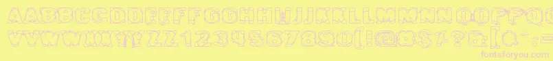 Cyberye Font – Pink Fonts on Yellow Background