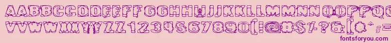 Cyberye Font – Purple Fonts on Pink Background