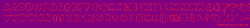 Cyberye Font – Red Fonts on Purple Background