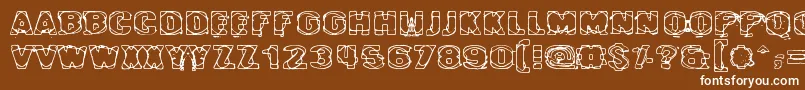 Cyberye Font – White Fonts on Brown Background